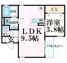 フェリオ鳴尾の物件間取画像